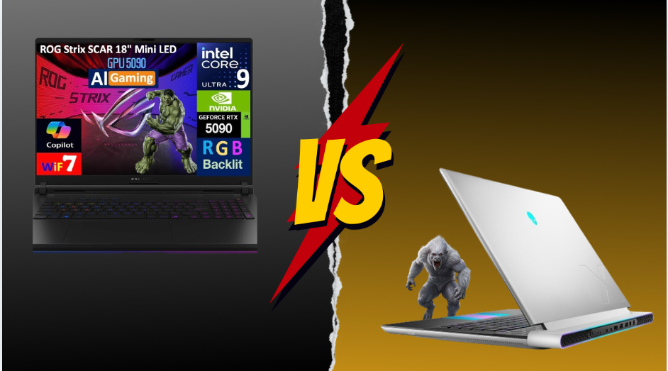  video Gaming Laptop Showdown ASUS ROG Strix Scar 18 vs. Dell G15 5535 (2025)